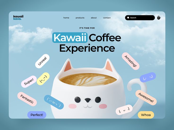 A cafe website made with Sphot